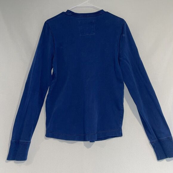 Abercrombie Fitch Crewneck Sweatshirt Blue A&F Logo Muscle Fit M - Picture 5 of 7